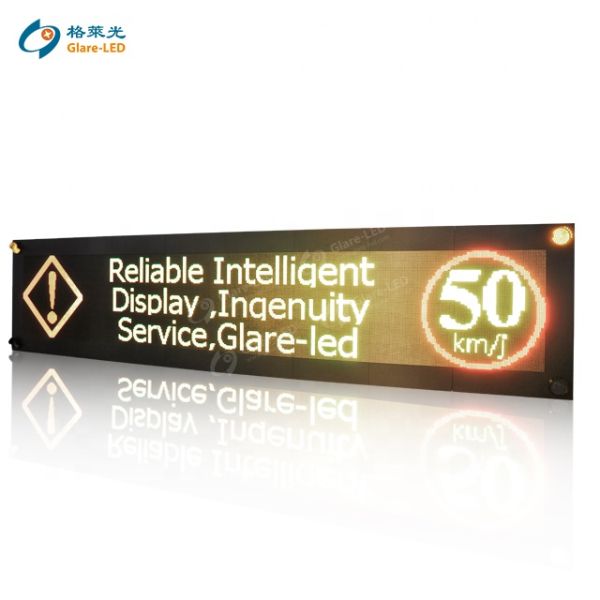 Panneau de message variable à LED conforme aux normes EN12966/NTCIP avec dimensions d'affichage personnalisables et boîtier en aluminium