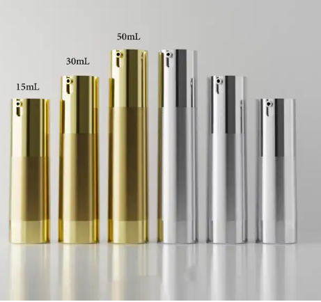 A bomba mal ventilada vazia plástica da loção engarrafa o soro facial que empacota 15ml 30ml 50ml