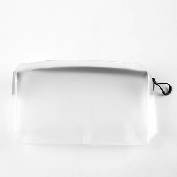 Semi Transparent PVC Cosmetic Bag 1 Zipper Pocket
