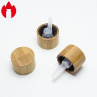 chapeau à bouchon vissable en plastique en bambou de 18mm avec le bouchon en plastique