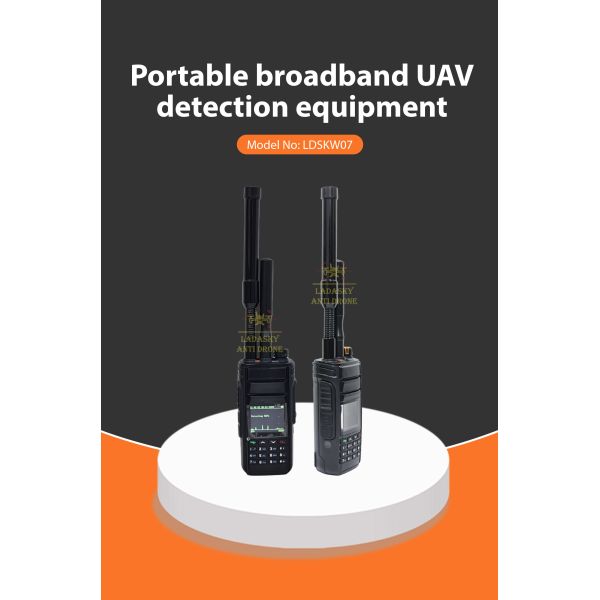 Handheld Drone Detector 300MHz–6200MHz with OFDM & FM Signal Detection with 1KM Detection Range and Audio Visual Alarm