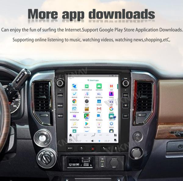 12.1Inch Touch Screen Head Unit For 2016--2019 Nissan Titan GPS Navigation Multimedia Player Android Wireless Carplay