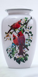 Cherry Wood Grain Finish Cremation Urn | Human Ashes Adult Memorial urn, Burial, Funeral Cremation Urns | 200 Cubic