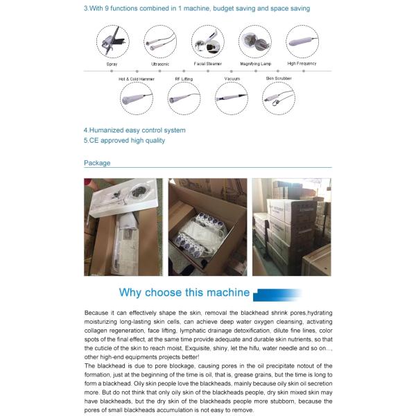 Ультразвуковая глубокая очищая многофункциональная машина заботы кожи высокочастотная