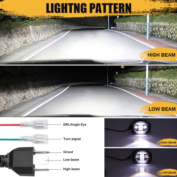Aluminum Harley White Yellow Available Motorcycle LED Fancy Light
