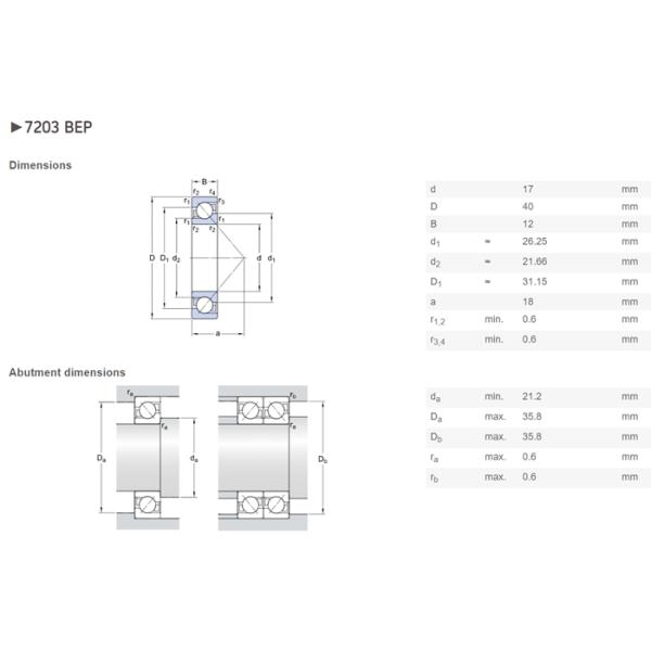 17×40×12mm Angular Contact Roller Bearing For Small Scale Car Front Wheel