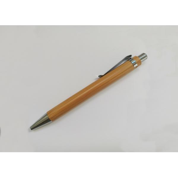 Recycled Bamboo Pen with metal click and customized logo or silk printing for promotion