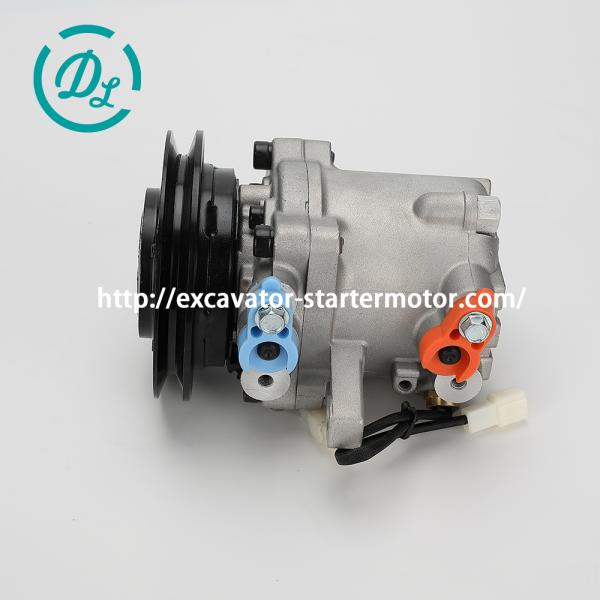 12 VDC エアコンコンプレッサー SG447220-4053 HFC134a クボタ KX161