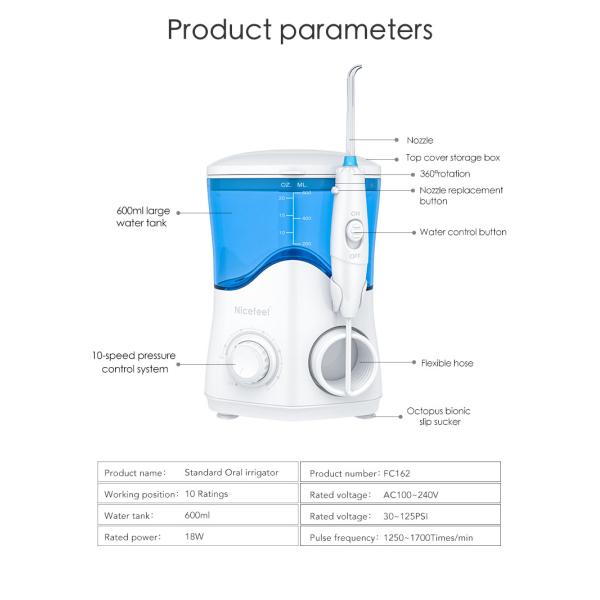 Вода Flosser емкости Irrigator 600ml семьи Nicefeel устная большая для очищать зубов