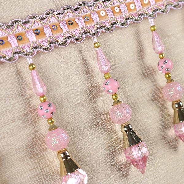 Handmade fashionable chain beads lace tassels fringes for curtain/sofa/pillow decoration