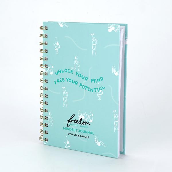 Journal d'entraînement personnalisé A5 Journal de conditionnement physique pour femmes et hommes Gym et planificateur de santé quotidien