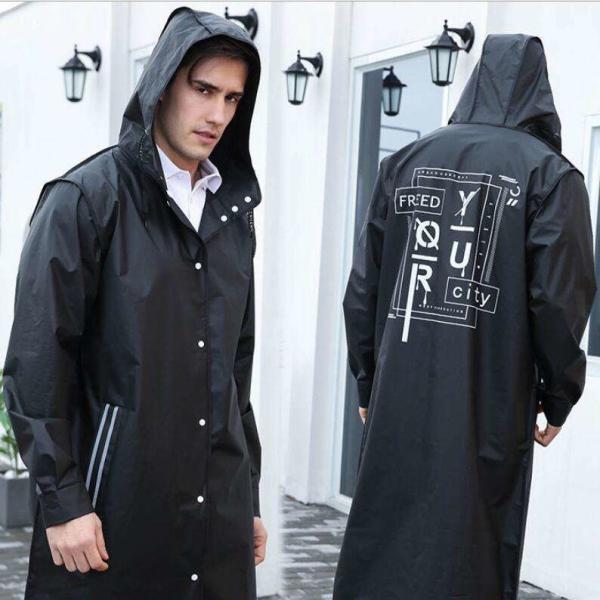 Long Raincoat, Men Rainwear, Motorcycle Riding Recycle Non-disposable Durable Rain Gear Ponchos Raincoats, thick suit