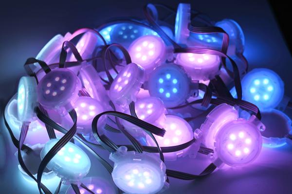 DV24V 大直径 RGB LED 点光源 屋外 変形式 装飾用