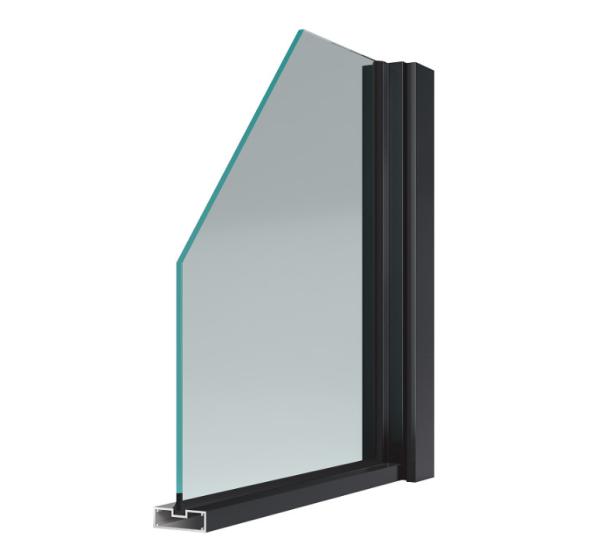 Custom Narrow Frame Toilet Door With Frosted Glass Removable Aluminum Door