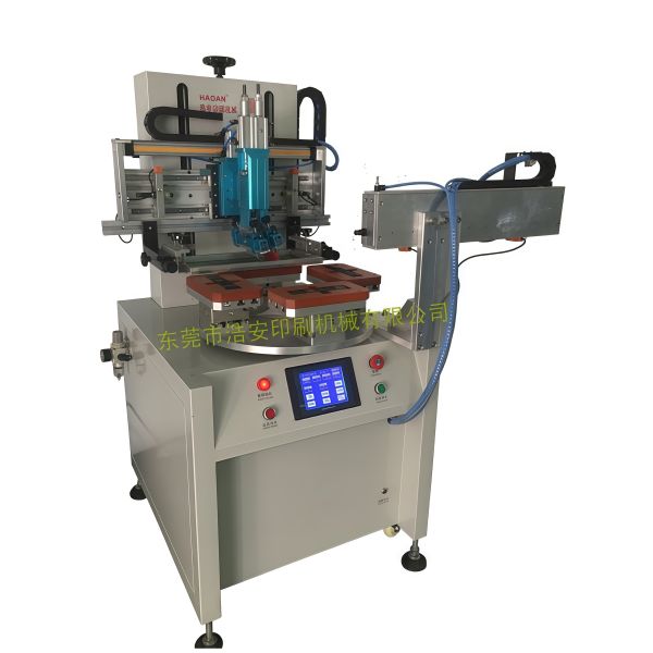 Semi Automatic Rotary Flatbed Screen Printing Machine With PLC Controlled Automatic Feeding