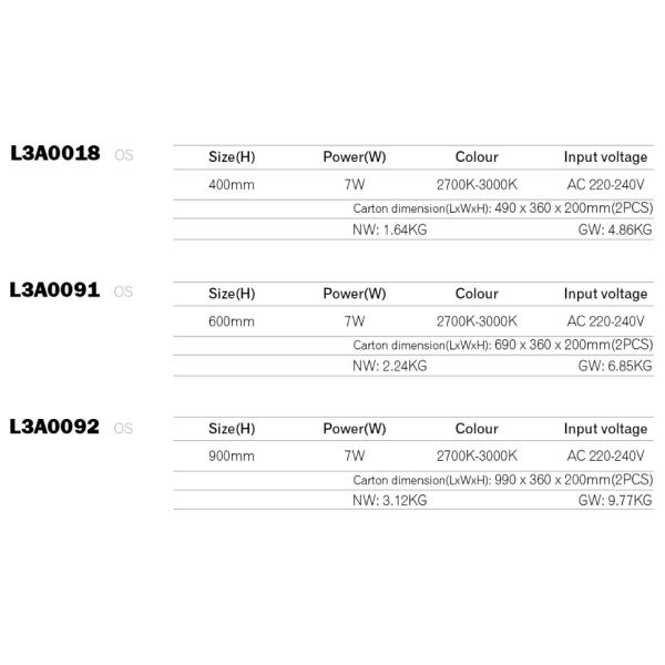 400 / 600 / 900mm Outdoor Lawn Stand LED Garden Path Lights Ac220v 3000K