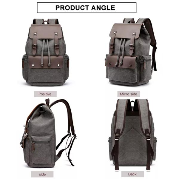 Рюкзак холста года сбора винограда практичных человеков, Multicolor год сбора винограда рюкзака холста