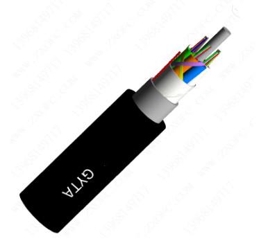 Cabo de fibra ótica blindado de aço de PBT, cabo de fibra ótica de GYTA 24