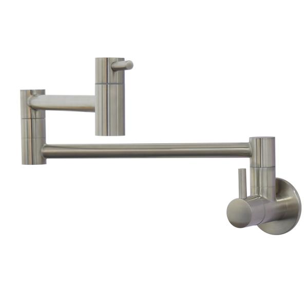 Steel 304/316 material Wall Mount Folding 360 Swivel Double Joint Spout Kitchen Sink Water Tap Faucet Pot Filler