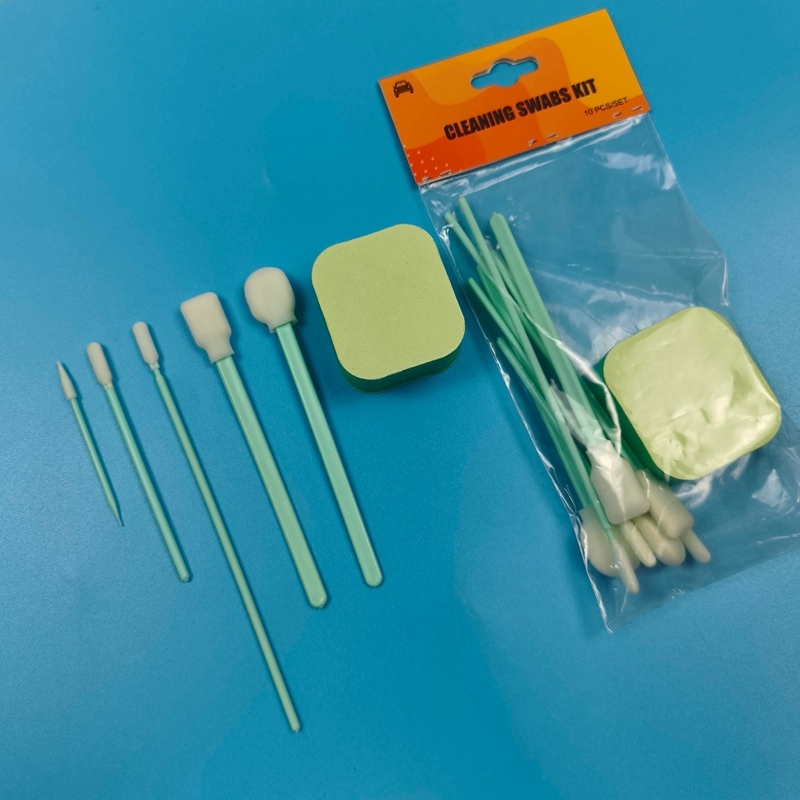 Portable Precision Cleaning Foam Swab Kit Detailing Swab Kit Car Cleaning Kit with Sponge Brush