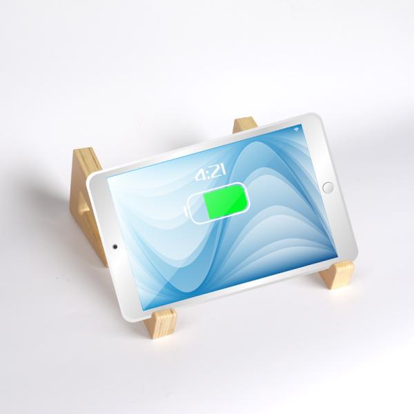 Wooden laptop stand for desk