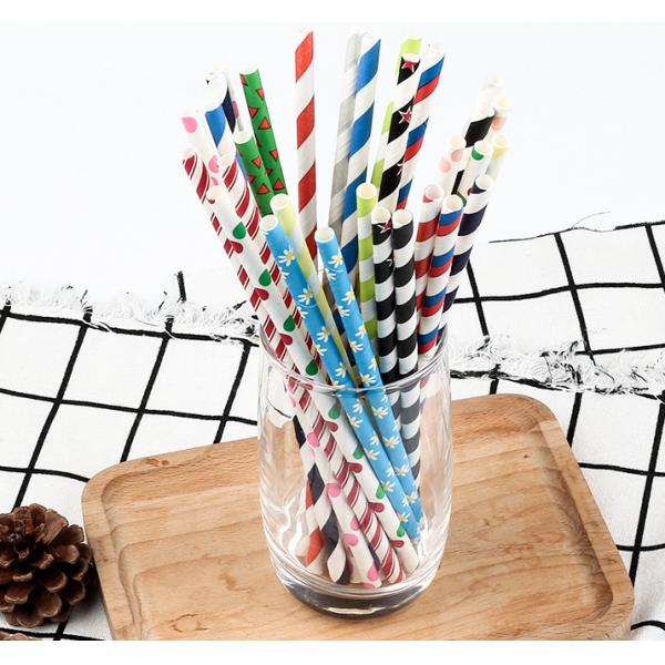 100% Wood Pulp 13.5mm 14mm printed Straw Paper For Wedding Biodegradable