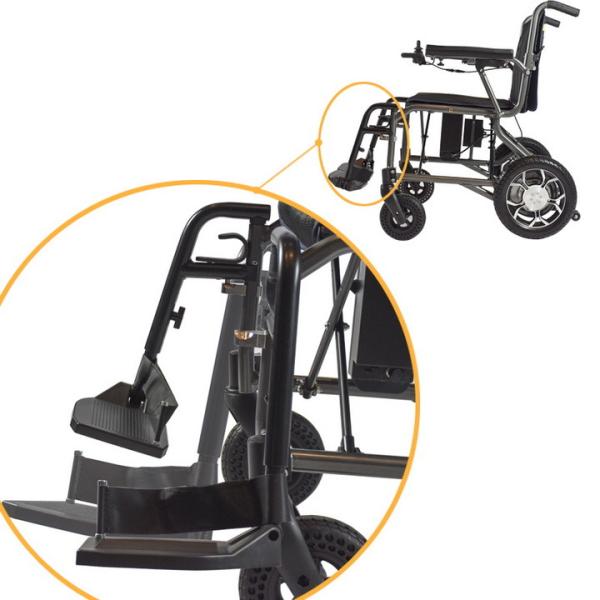 Fauteuil roulant électrique handicapé en aluminium léger de puissance pliable