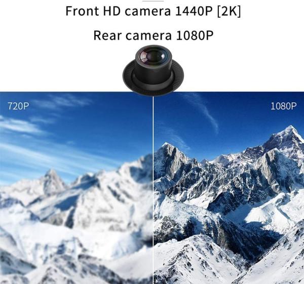 Backup GPS 12 Inch HD 2K 1080P Dash Cam Touch Screen Night Vision