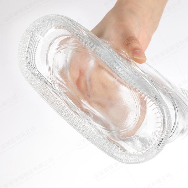 500ml 700ml 750ml Fishtail Shape Transparent Whiskey Gin Glass Bottle for Beverage