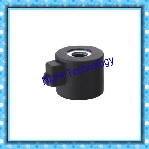 Black IP65 H Class Auto Solenoid Valve Coil Landi Reducer Coil Φ 16.3 × 41.7mm