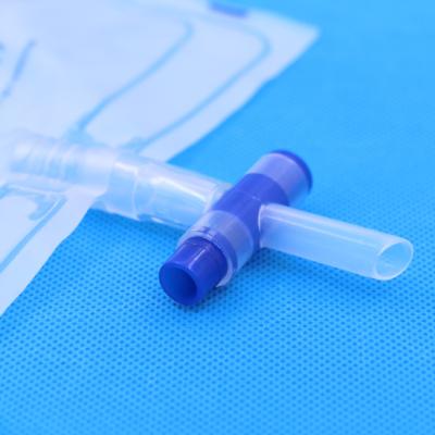 1000ml PVC T Valve Disposable Urine Bags Transparent With Anti Reflux Valve