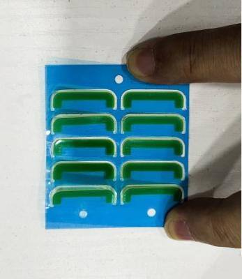 Costa incorporado A da almofada de borracha 10 de silicone do telefone celular com revestimento protetor esparadrapo