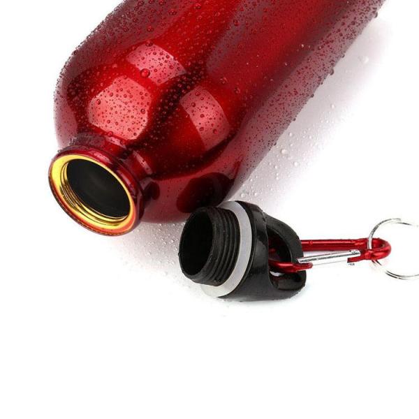 Plastic Lid Sport Aluminum Water Flask BPA Free Food Safe