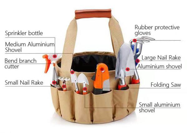 Aluminium Alloy Gardening Hand Tools With Canvas Bag Portable