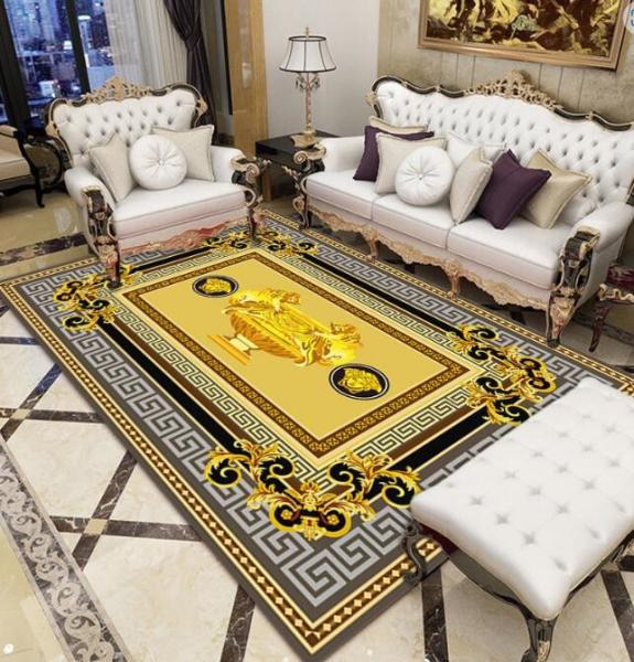 Crystal Velvet Bedroom Sofa Living Room Floor Carpet Noble Elegant New Chinese Style