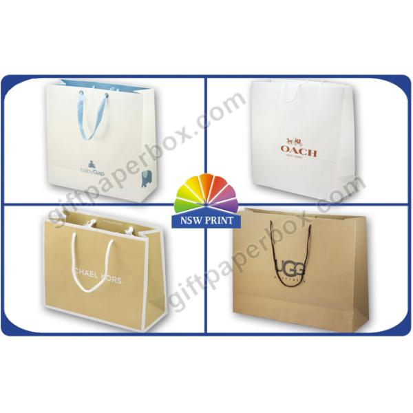 Мешок Kraft белой бумаги Eco содружественный рециркулированный с ручкой тесемки, хозяйственными сумками Kraft бумажными