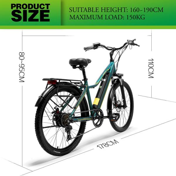 400W Motor 18AH Portable Mountain Bike 6061 Aluminum Alloy Frame Double Wall Rim