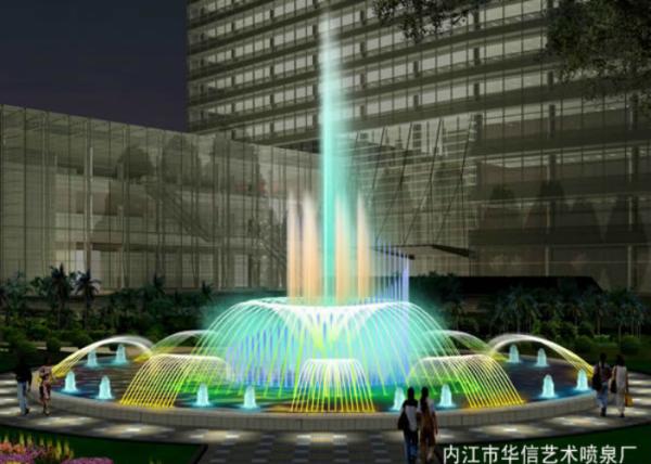 Digital Programmable Water Fountain , Beautiful Resin 4 Tier Water Fountain