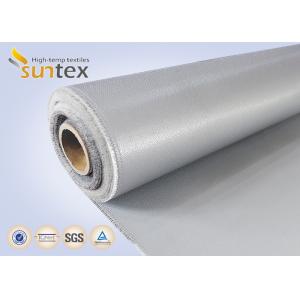 Double Sided Silicone Coated Grey Fiberglass Fabric, Insulation and Fire Retardant Curtain Cloth