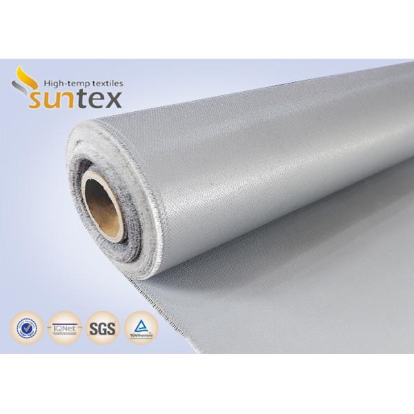 Double Sided Silicone Coated Grey Fiberglass Fabric, Insulation and Fire Retardant Curtain Cloth