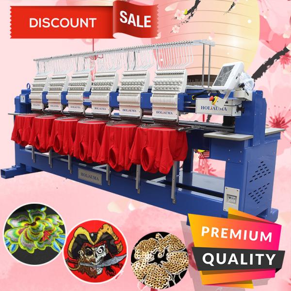 Cap/tshirt/flat/bead embroidery machine 15 color 6 head embroidery machine for sale cheap like tajima embroidery machine