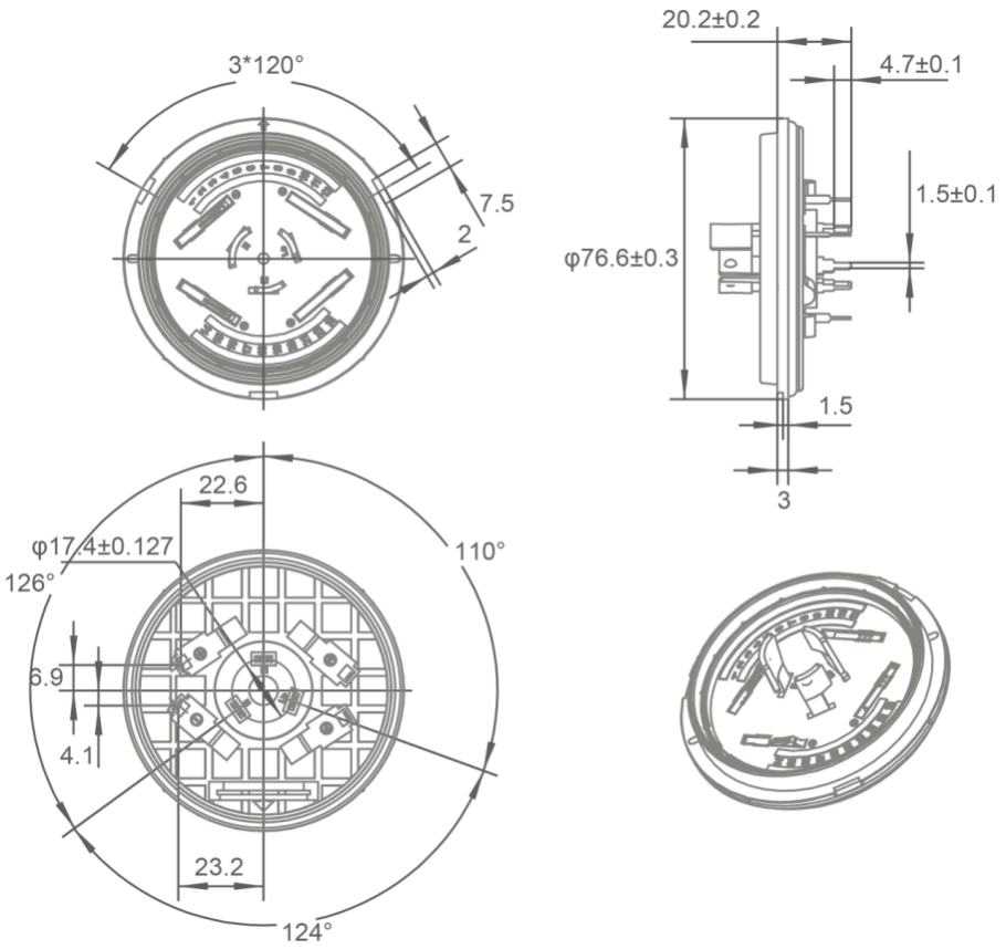 5P PBT Material 15A Rated Loading IP66 Developer Kit