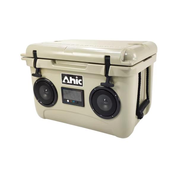 48QT Custom Branded 45L Premium Hard Music Cooler Box PE Thermal Insulated Portable Cooler For Outdoor Food  Factory Hard Rotomolded Cooler Box With Speaker