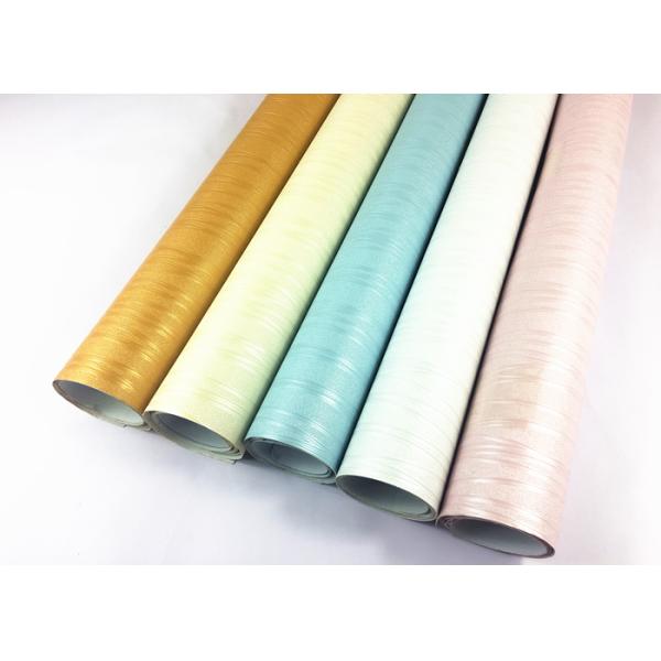 Mould Proof Self Adhesive Textured Wallpaper Pink Customized Size 60cm * 50m