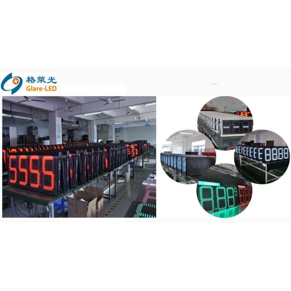 24-дюймовый цифровой светодиодный газовый знак для выставочного зала 5000 /м2 8000cd/м2 Яркость