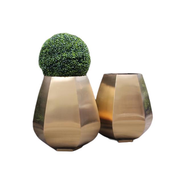 Plantadores redondos exteriores elegantes dos potenciômetros de flor do metal para a venda