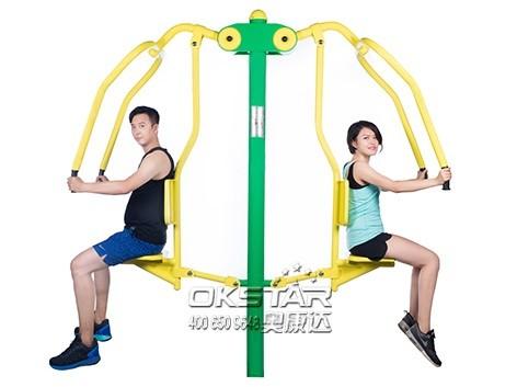 outdoor fitness equipments steel based zinc powder coating Chest Press-OK-Z03