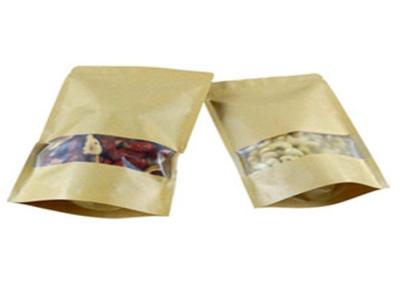 Three Layers Laminated Custom Printed Food Pouches Stand Up With Clear Window