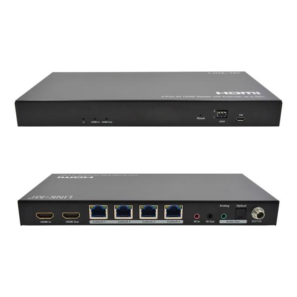 1x4 4K Wireless HDMI Splitter Extender Support 60m 4K@60Hz AV Splitter Over RJ45