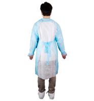 Disponível para uso médico CPE isolamento CPE vestido com avental estilo pescoço e punhos